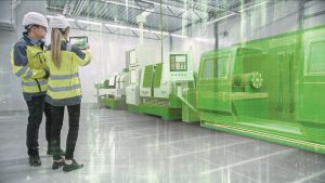 Simulation des digitalen Zwillings einer Maschine in Fabrik